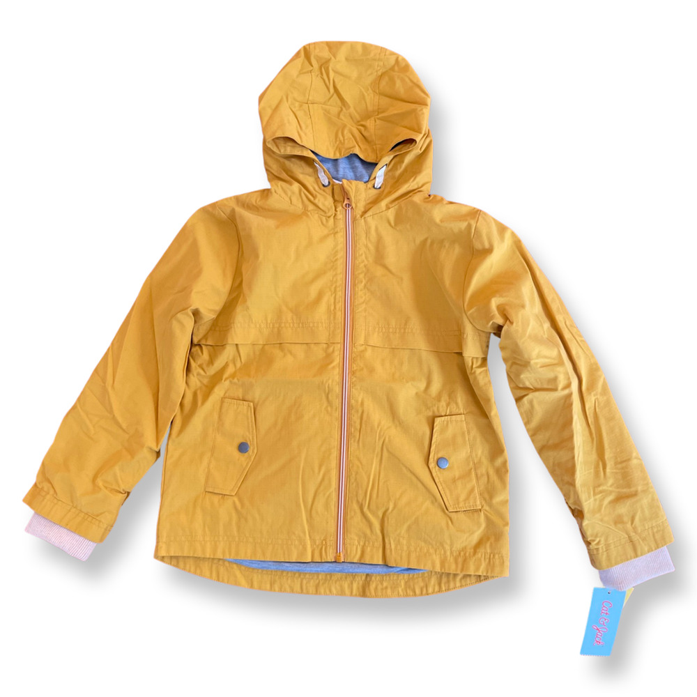Cat & Jack Yellow Lined Windbreaker - Size 6-7